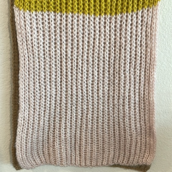 Topshop Women’s Knit Scarf Multicolor Colorblock Cottagecore Comfy - Picture 6 of 12